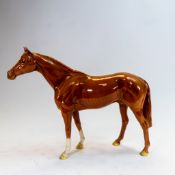 Beswick large racehorse 1564 in chestnut gloss, h.28.5cm.