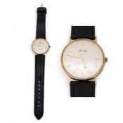 Sovereign gents 9ct Gold wrist watch, not working & bears presentation inscription to reverse.