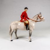 Beswick model of a Huntsman mounted on a Dapple grey horse, 1501, h.21.5cm.