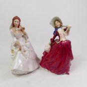 Two Royal Doulton lady figurines, Autumn Breezes HN1934 and Barbara HN2962 (2).