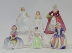 Royal Doulton lady figures to include Friendship HN3491, Catherine HN3044 (seconds), Sara HN3219,