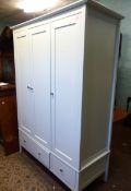 A modern 3-door / 2 drawer wardrobe 140cm W x 188cm H x 57cm D