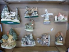 A collection of 9 David Winter buildings (1 tray).