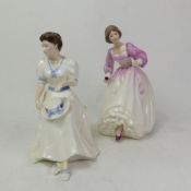 Royal Doulton lady figurines, Ashley HN3420 and Jean HN3757 (2).