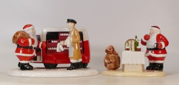 Coalport character figures of Father Christmas to include:- 'Midnight Feast', 'Special Delivery'
