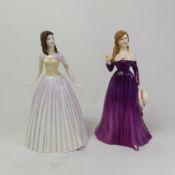 Royal Doulton lady figurines, Happy Birthday HN4464 and Melissa HN3885 (2).