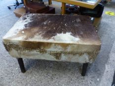 Very Large c1960s African Hide Drum/Rectangular Table. Made from hide, rope and wood. Classic in its