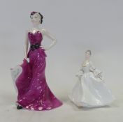 Coalport lady figures, Ladies of Fashion, Sophisticated Lady and Gwen. (H: 22cm) (2)