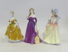Royal Doulton Lady Figurines to include:- Katie HN3360, Melissa HN3885(seconds) together with