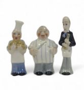 Wade porcelain figures, Butcher, Baker & Candlestick Maker, classic trio from the English nursery