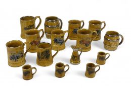 Wade selection of 'A Moko' Product's design to include various sized tankards depicting vintage