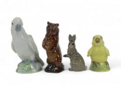 Wade Cockatoo, Chick, & Grizzly Bear Beneagles Scotch Whisky decanter together with rare 1995