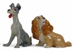 Wade Disney Lady and the Tramp Blow Up figures of Lady and Tramp. (2)Tallest:-16cm