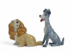 Wade Disney Lady and the Tramp Blow Up figures of Lady and Tramp. (2)