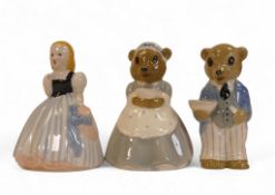 Wade Figures to include:- Goldilocks with Mama and Papa Bear 1950's. Tallest:-10cm (3)