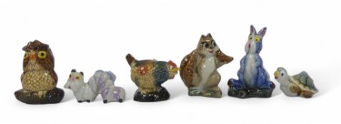 Wade Figures 'Merlin-Sword & the Stone', to include:-Merlin as a Caterpillar, Hare, Archimedes, Girl