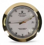 Luxury Watch Inspired Wall Clock. Diameter: 34cm. Untested.