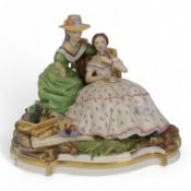 Royal Worcester, group figure The Picnic. With certificate.