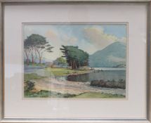 Sean O'CONNOR,(1909-1992) watercolor of 18th hole at Mahoney's point, Killarney, 28 x 38cm