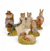 Beatrix Potter Royal Albert Bp3b Character Figures to include:- Benjamin wakes up, And this Pig