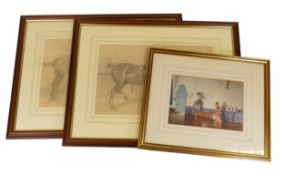 William Russell Flint: a framed and pencil signed artist's print of two Mediterranean ladies,