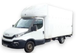 2014 Iveco Daily Box Van with tail lift in white with 2287cc diesel engine. REG: YC64 WPL. KEYS: 1