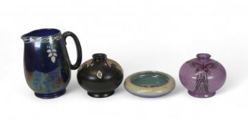 A collection of Shelley china to include Butterfly dish signed Walter Slater, butterfly vase, vase