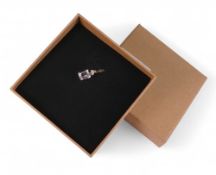 9ct gold pendant set with white coloured stone and 9ct gold chain, 1.7g.