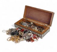 A collection of vintage costume jewellery including Silver, beads, brooches, rings and much more