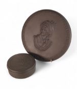 Wedgwood Basalt unframed circular plaque possibly depicting Joseph Brant who was a Mohawk Military/