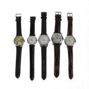 A selection of five watches to include:- Giorgio Armani Watch, Giorgie Valentian Quarts(Q538AA)