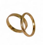 Two 22ct gold wedding rings, 6.7g.