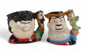 A Pair Doulton Character Jugs - Dennis & Gnasher D7005 & Desperate Dan D7006 (Dandy & Beano 60th