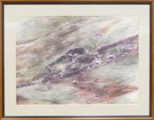 Keith Bowen, R.C.A(1950) watercolour of hillside sheep pens, 54.5 x 75cm.