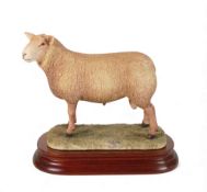 Border Fine Arts Charollais Ram, model no.B0774 by Ray Ayres, limited edition no.191 of 750, boxed