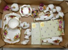 Royal Albert 'Old Country Roses' to include:-Perfume Atomiser, various shaped and sized Vases,