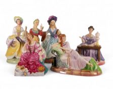 Peggy Davies The Illustrious Ladies Figurines to include:- 'Lillie Langtry'(hair line crack on