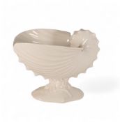 A Wedgwood Nautilus Collection footed bowl formed as a shell with gloss glazed finish. Height: