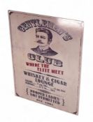 Medium size Enamel 'Gentleman's Club' advertising sign. (H: 40cm x W: 30cm)