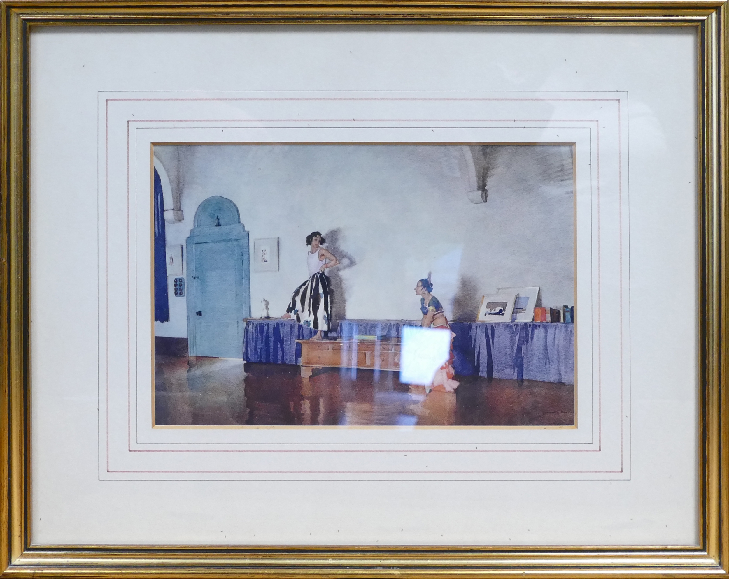 William Russell Flint: a framed and pencil signed artist's print of two Mediterranean ladies, - Image 6 of 7