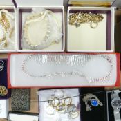 A good collection of quality costume jewellery including silver, brooches, pendants, chains,
