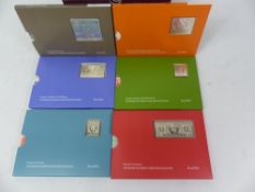 A Royal Mint/Royal Mail Edward VIII and George V Stamp Ingot Collection, cased, six 925 silver stamp