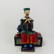 Mandarin figurine by Reg Johnson Studio Potter, height 20cm.