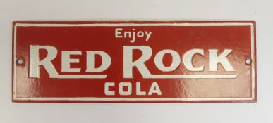 Enamel 'Red Rock Cola' advertising sign. (H: 10cm x L: 30.5cm)
