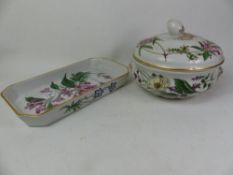 Spode 'Stafford Flowers' lidded tureen, diameter 25cms, together with a Spode 'Oven to Tableware'