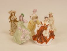 A collection of lady figurines from The Leonardo Collection, The Regal Collection and J C & J