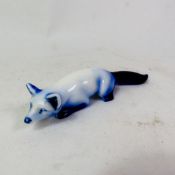 Royal Doulton Flambe stalking fox length 13cm