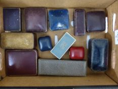 A collection of empty vintage/antique jewellery boxes (1 tray).
