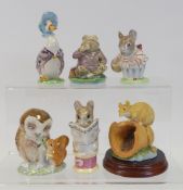 Beatrix Potter Beswick BP3b Characters To include:- Jemima Puddleduck, Mr Jeremy Fisher, Mrs