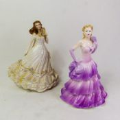 Royal Worcester figurine Golden Moments, together with a Coalport lady figurine Bolero (2).
